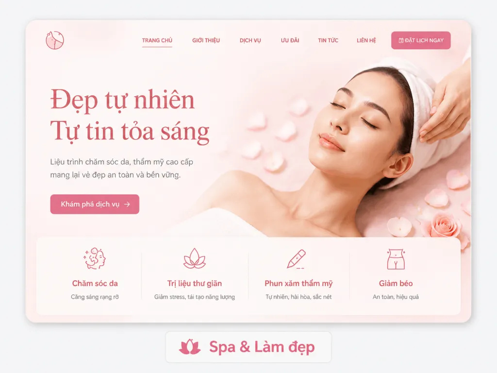 Thiết kế website lĩnh vực thẩm mỹ