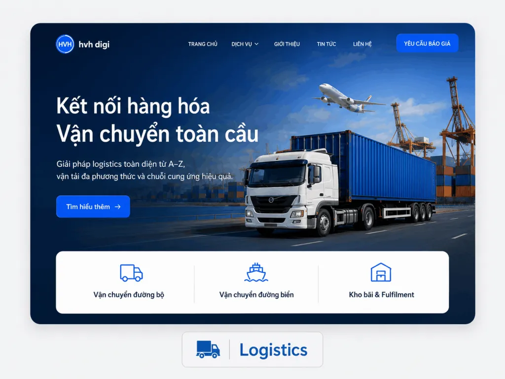 Thiết kế website lĩnh vực Logistic