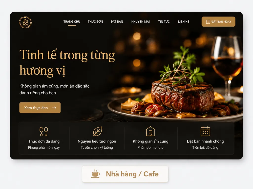 Thiết kế website lĩnh vực nhà hàng
