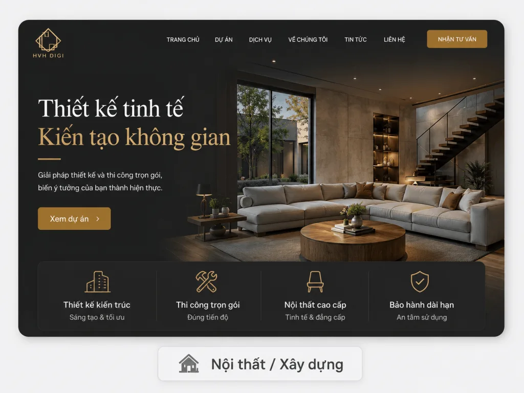 Thiết kế website lĩnh vực nội thất